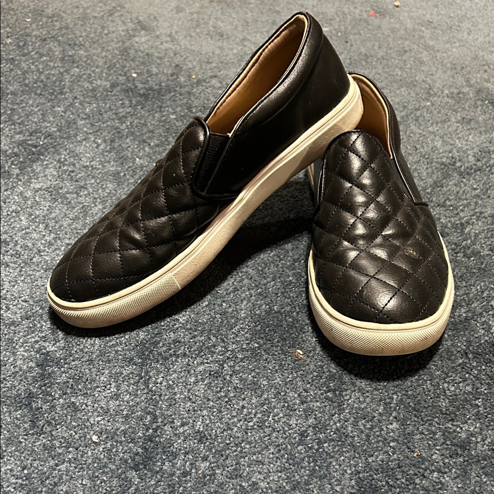 a new day Black Quilted Loafers